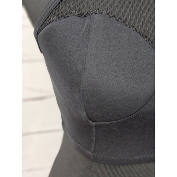 Curtain Call Black Mesh Size Adult Small Halter Dance Costume Top - Picture 3 of 12